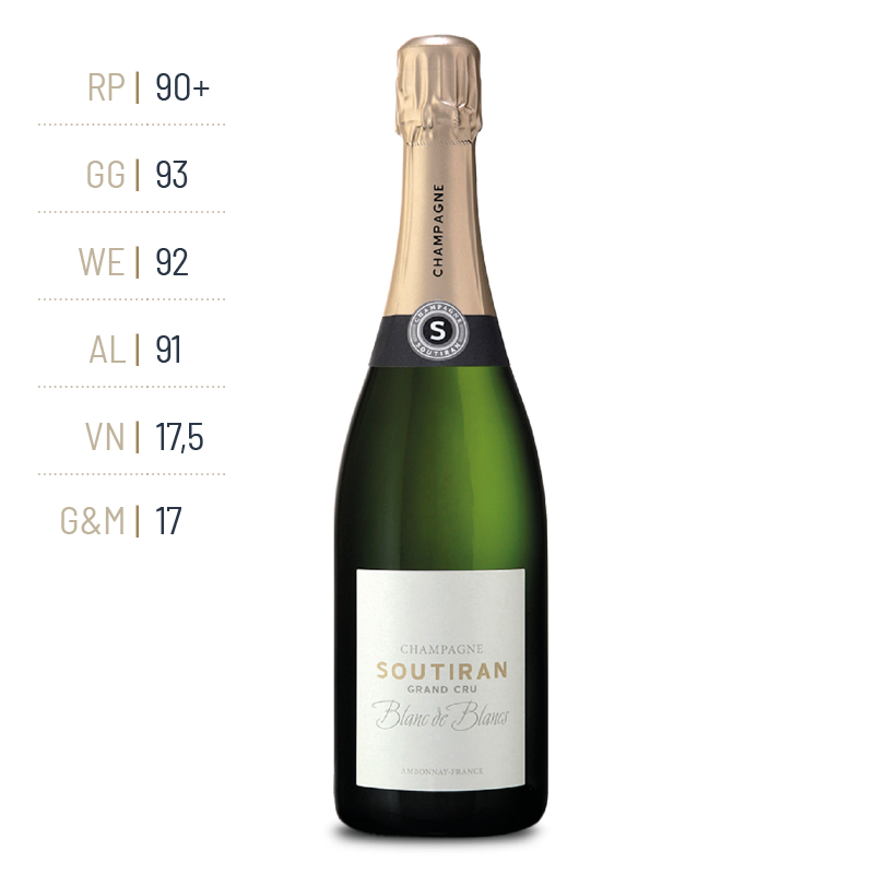 Champagne Soutiran - “Blanc De Blancs” Grand Cru Brut - Aop Champagne Grand Cru - Nv