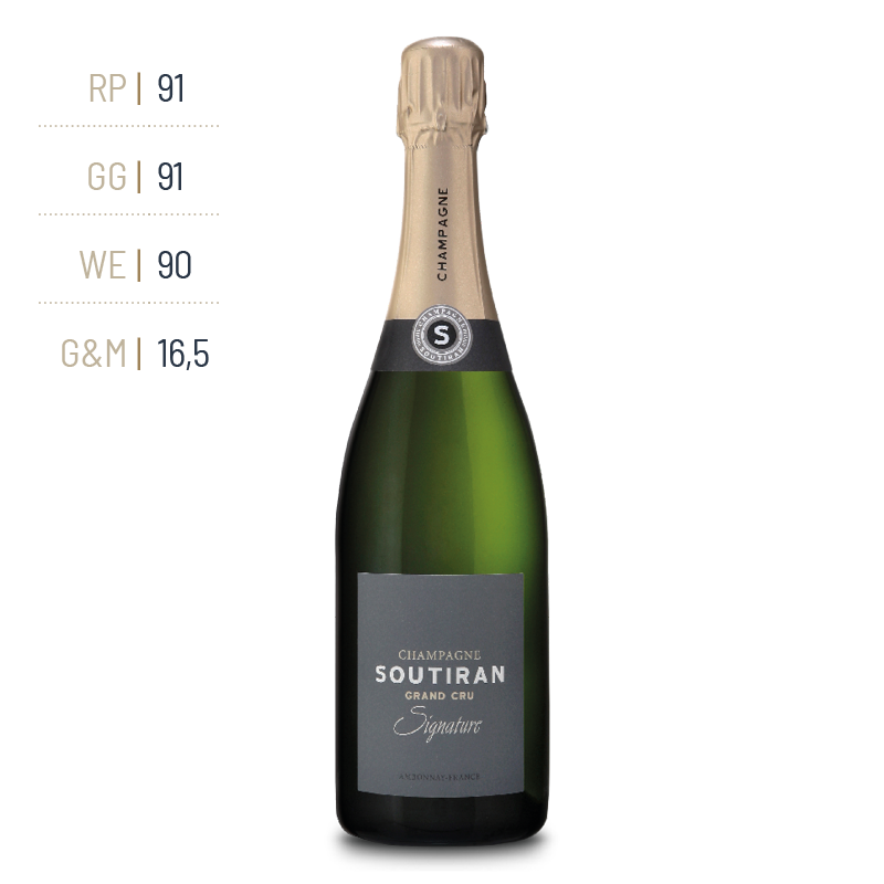 Champagne Soutiran - Signature” Grand Cru Brut - Aop Champagne Grand Cru - Nv